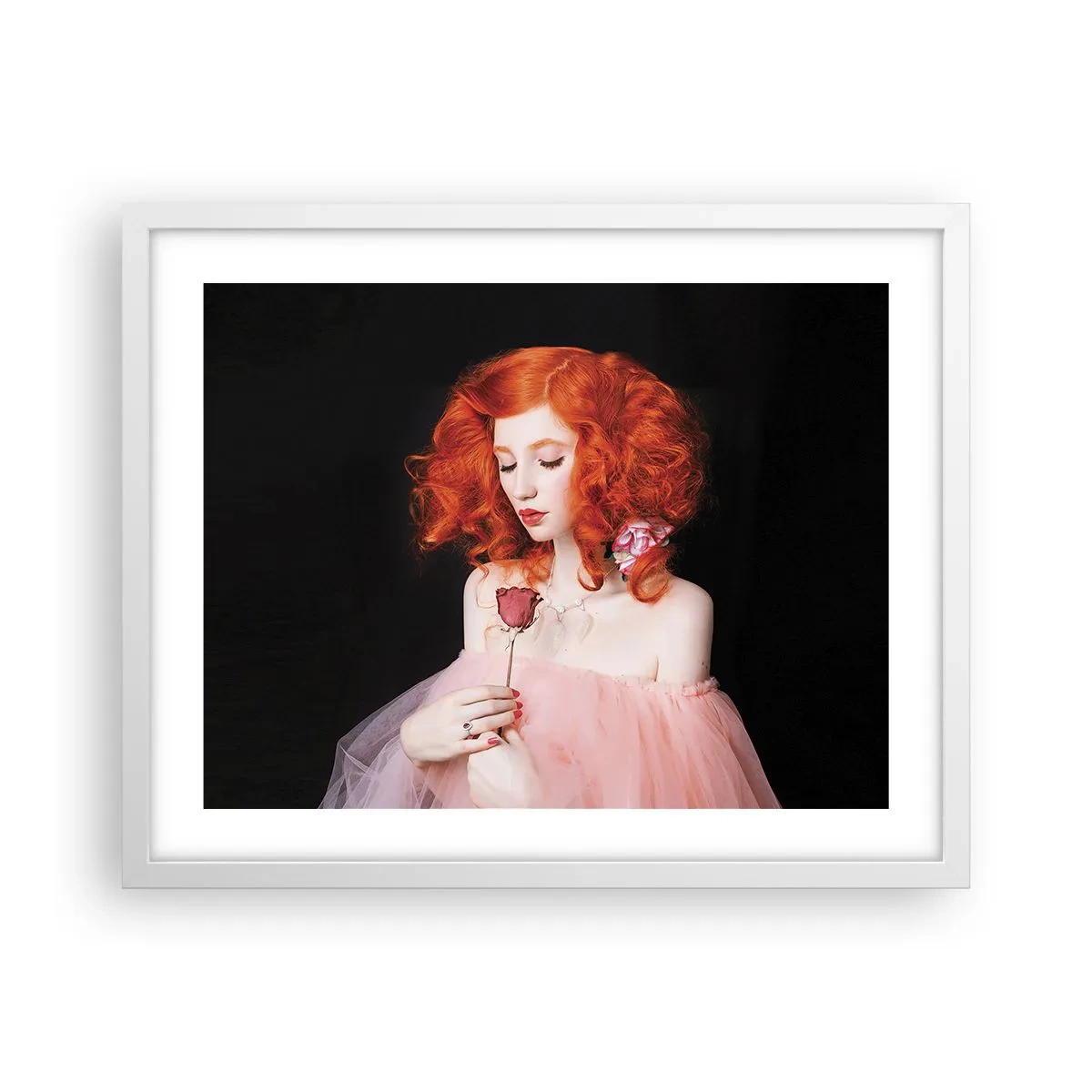 Pôster em moldura branca - Em estilo barroco - 50x40 cm