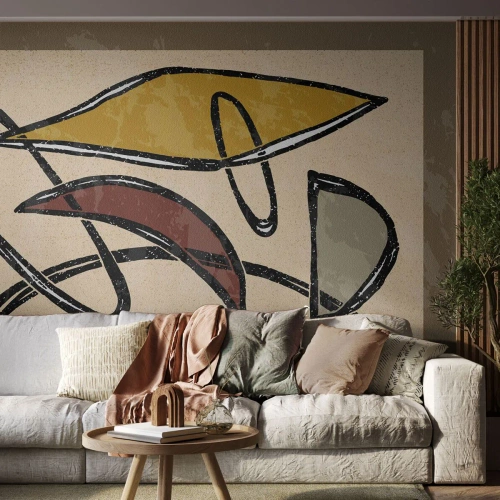 Papel de Parede Autocolante Deluxe Sticker - Verticais e horizontais - Moderno, Abstração, Pedaço - 150x105 cm