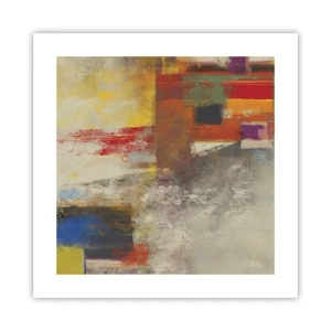 Pôster - Geometria das cores - 40x40 cm