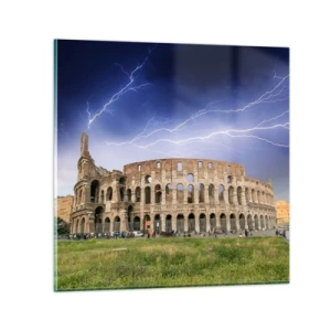 Quadro em vidro - Arena de combate - 40x40 cm