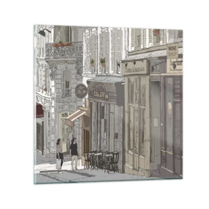 Quadro em vidro - Alegrias urbanas - 50x50 cm