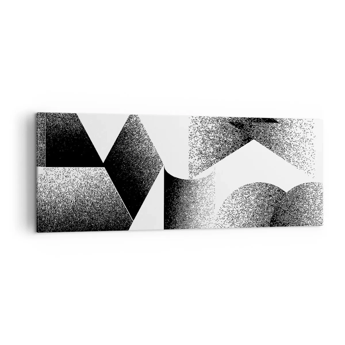 Quadro em tela - Ângulos e ovais - 140x50 cm