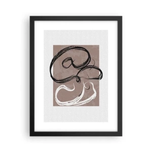 Pôster com moldura preta - Composição – a busca pela plenitude - 30x40 cm