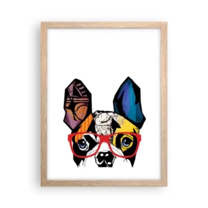 Pôster com moldura de carvalho claro - Intelectual - 30x40 cm