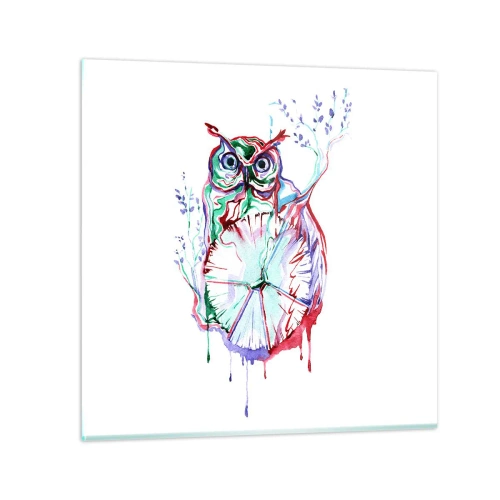 Quadro em vidro - Sábio por natureza - 30x30 cm