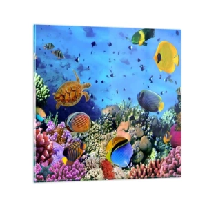 Quadro em vidro - E o que sabemos sobre a vida... - 30x30 cm