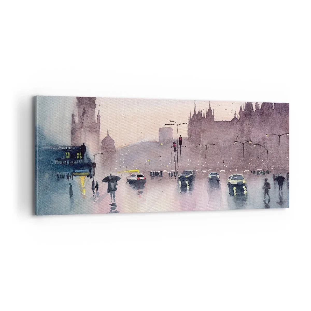 Quadro em tela - Na névoa chuvosa - 100x40 cm