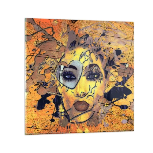 Quadro em vidro - Beleza ensolarada - 30x30 cm