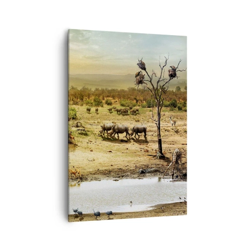 Quadro em tela - Um rio corria no Éden... - 70x100 cm