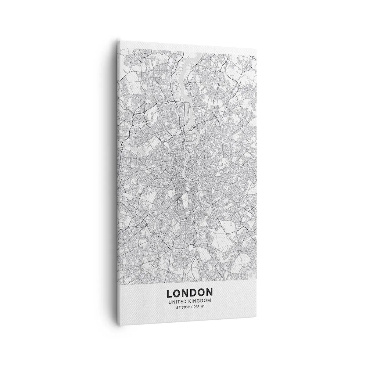 Quadro em tela - Mapa do labirinto de Londres - 55x100 cm