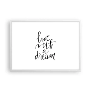 Pôster em moldura branca - Of course - 70x50 cm