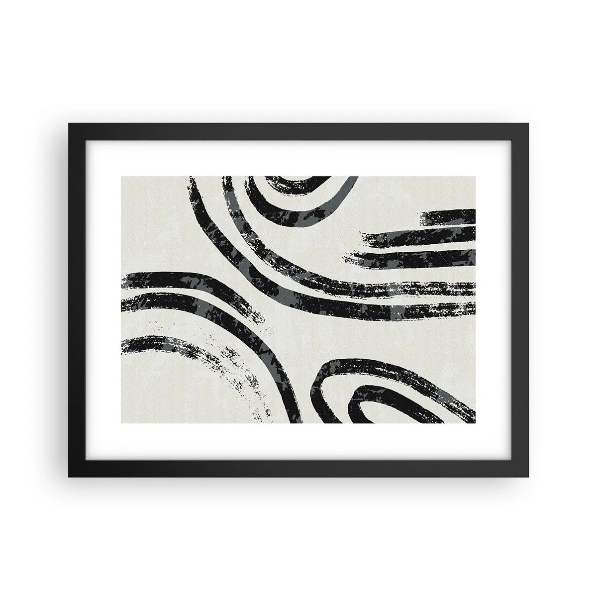 Pôster com moldura preta - Meio parado - 40x30 cm