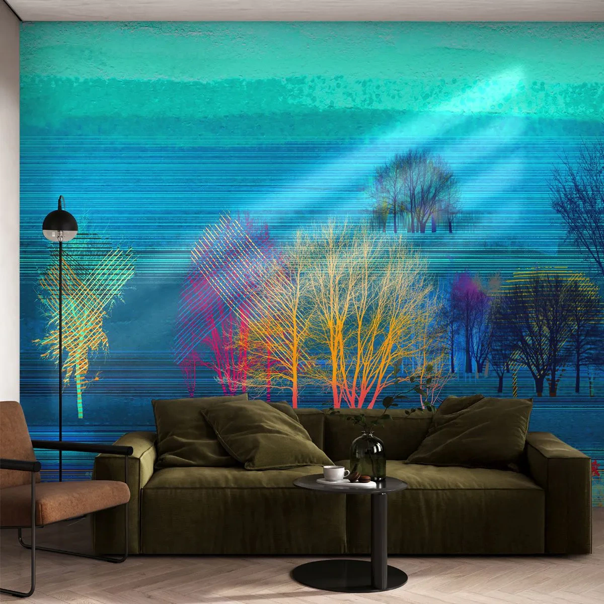 Papel de parede personalizado Premium Canvas - Uma paisagem arrebatadora - Paisagem, Floresta, Abstração