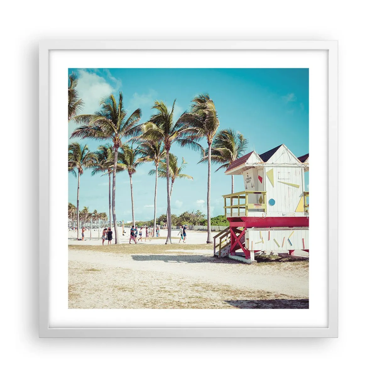 Pôster em moldura branca - Um belo dia pela frente - 50x50 cm