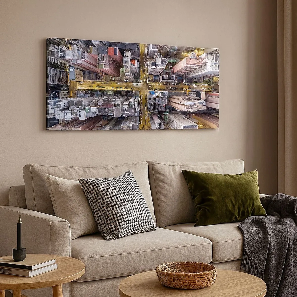Quadro em tela - Saudações de Hong Kong - 100x40 cm