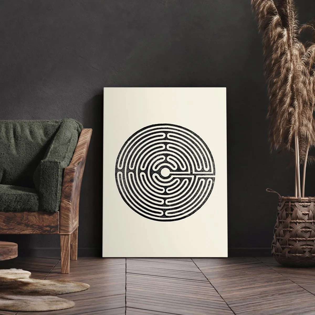 Quadro em tela - Ordem misteriosa - 55x100 cm