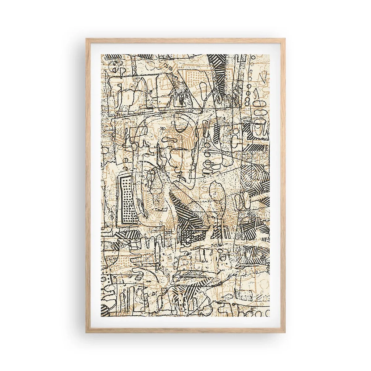 Pôster com moldura de carvalho claro - À espera de ser decifrado - 61x91 cm