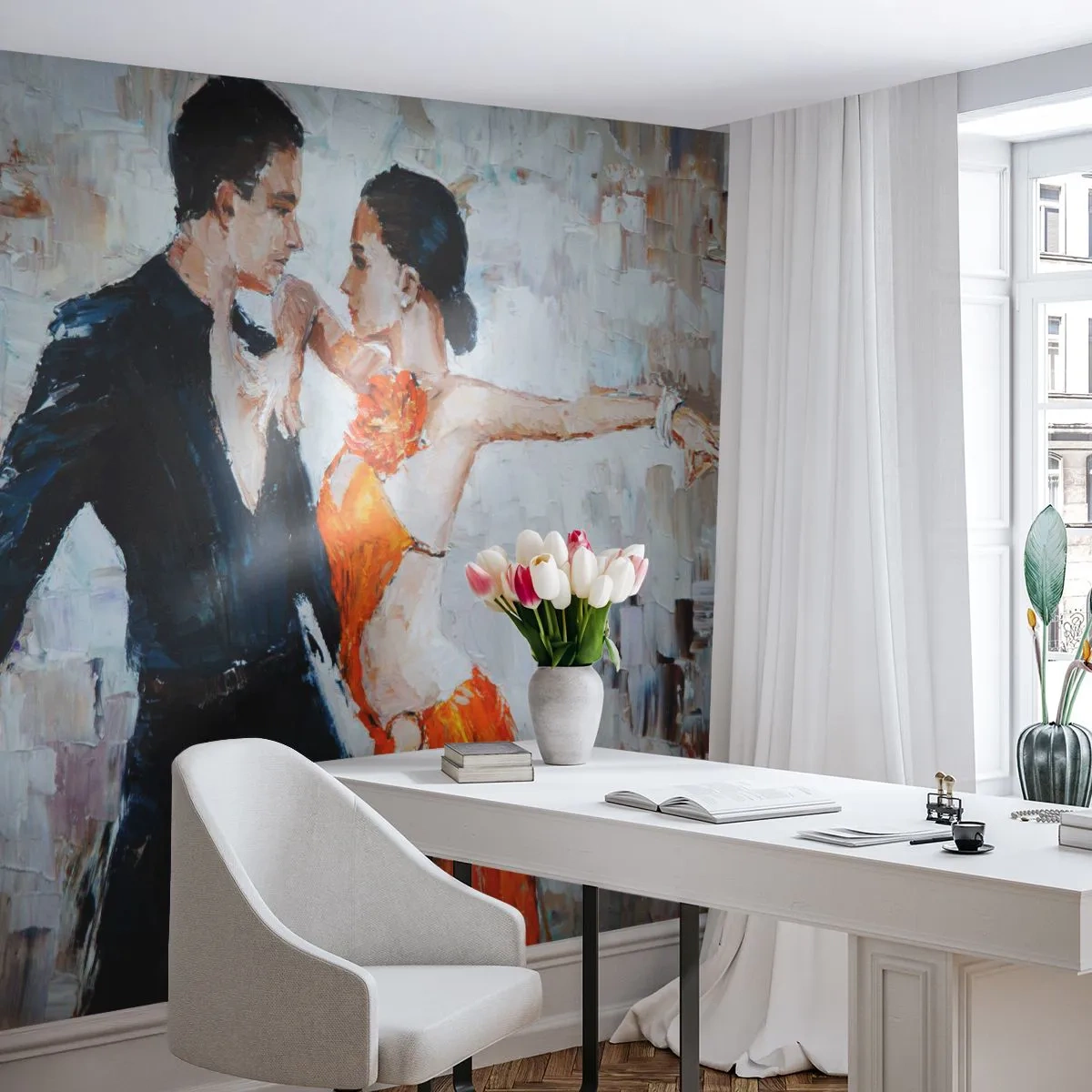 Papel de Parede Premium Sand - Dirty dancing - Abstração, Dança, Tango - 450x315 cm