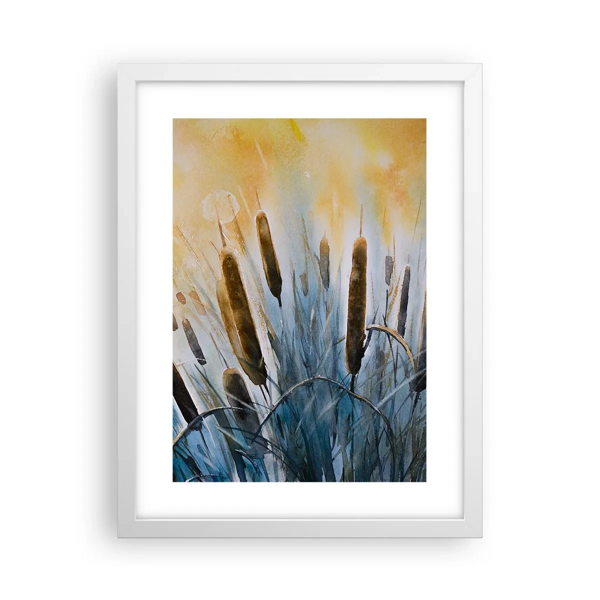 Pôster em moldura branca - O frio da água, o calor do sol - 30x40 cm