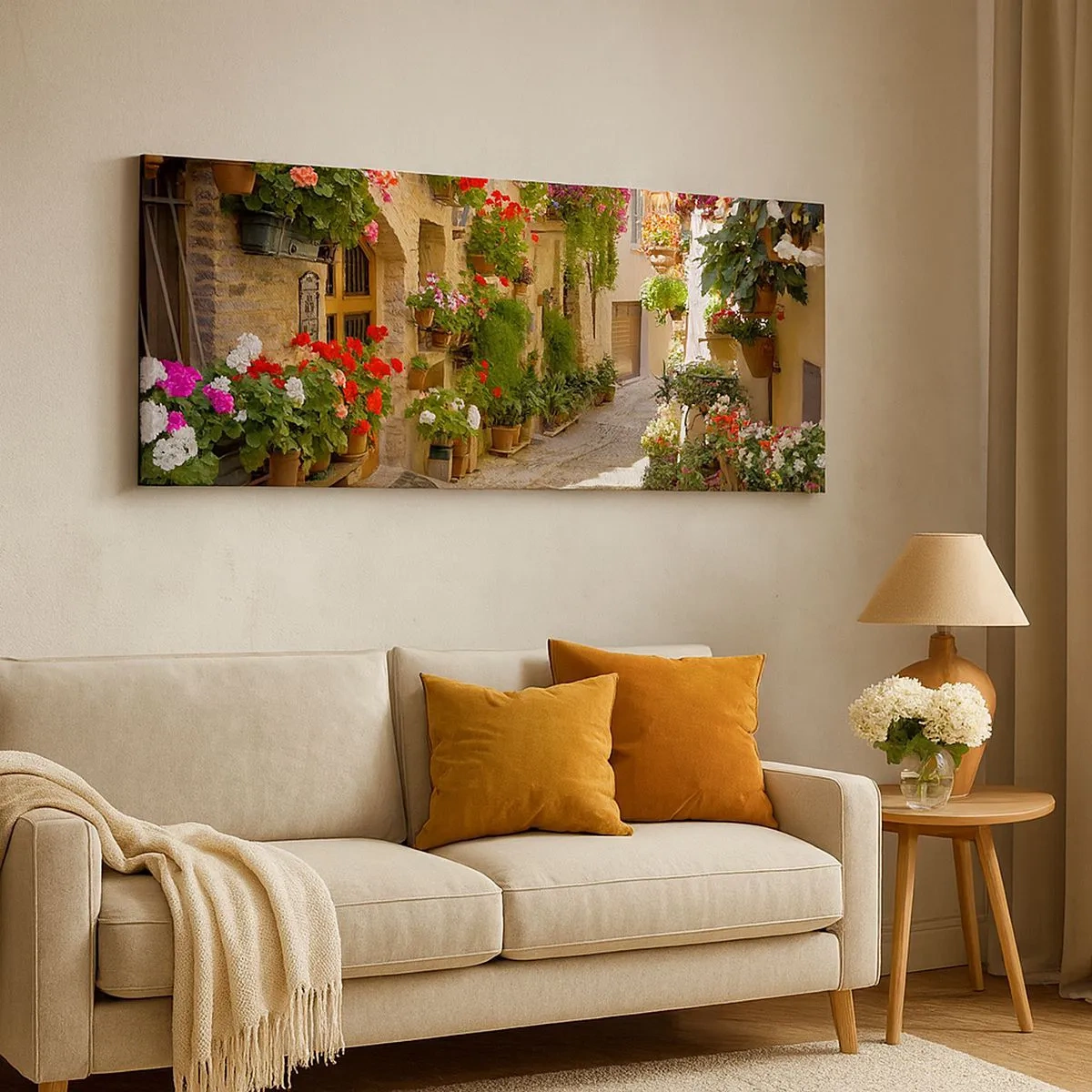 Quadro em tela - Nas flores do dilúvio - 100x40 cm