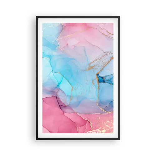 Pôster com moldura preta - Encontro e difusão - 61x91 cm
