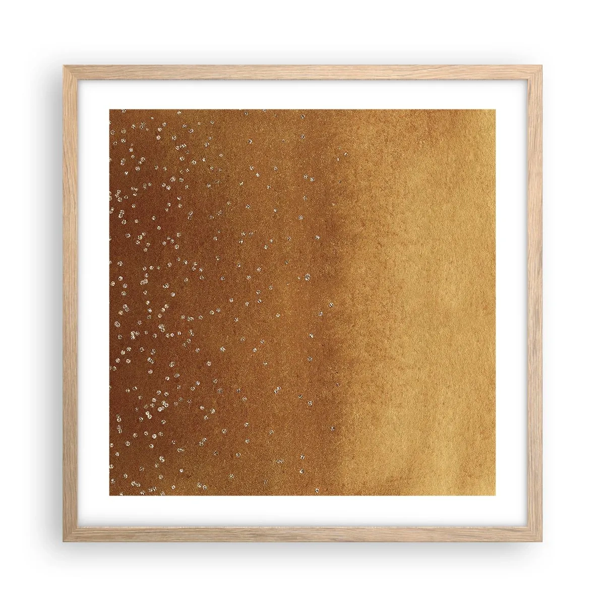 Pôster com moldura de carvalho claro - O nascimento da luz - 50x50 cm
