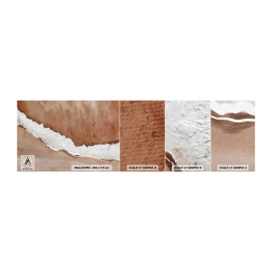 Amostra de Papel de Parede Standard Eco - Nas cores da terra - Borda, Areia, Praia - 100x30 cm