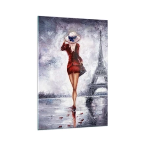 Quadro em vidro - Símbolos parisienses - 70x100 cm