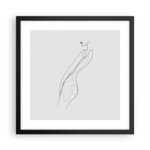 Pôster com moldura preta - Apenas uma promessa - 40x40 cm