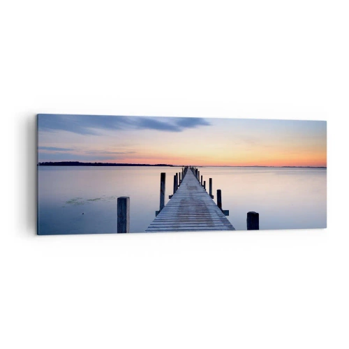 Quadro em tela - A calma de um crepúsculo sereno - 140x50 cm