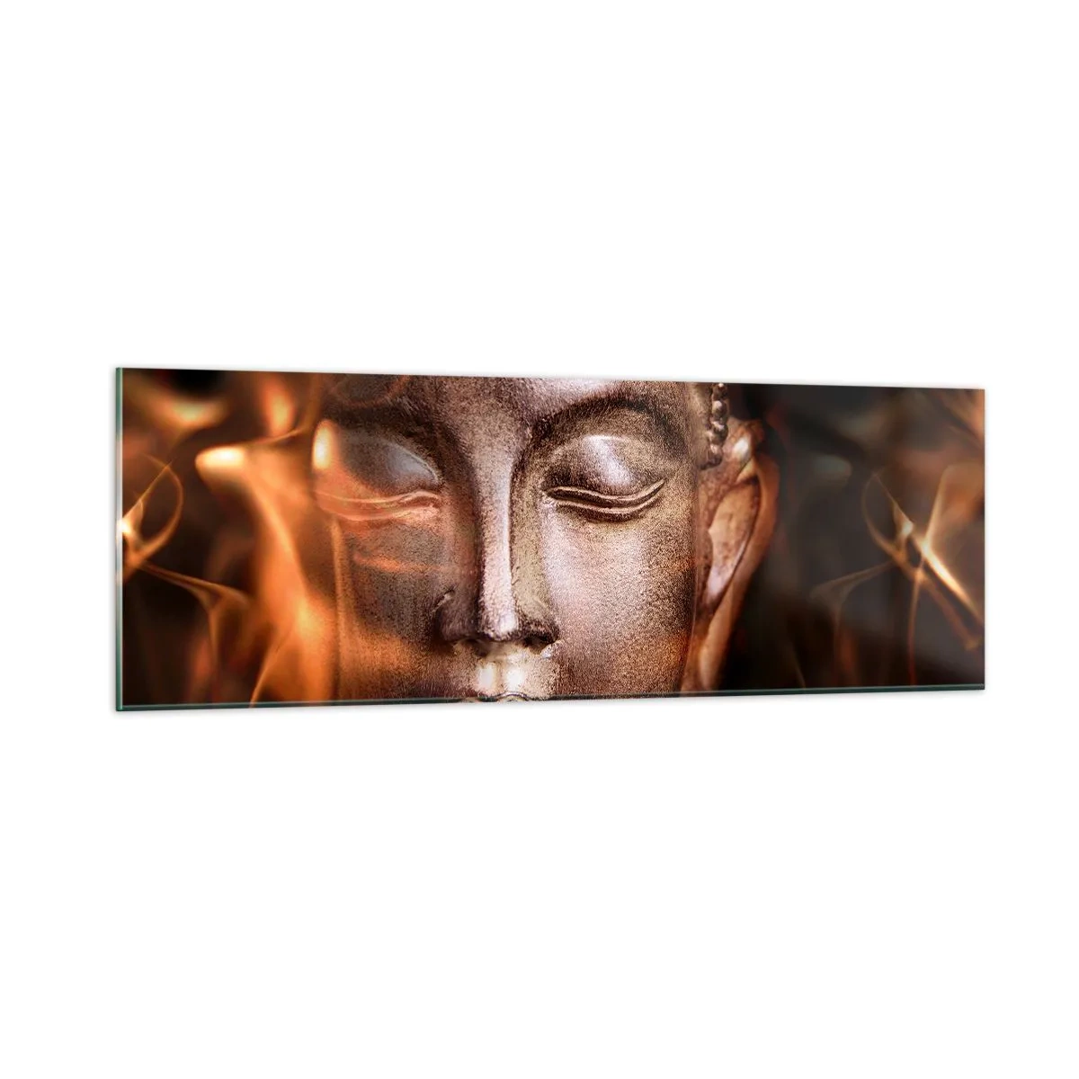 Quadro em vidro - Só existe o aqui e agora - 90x30 cm