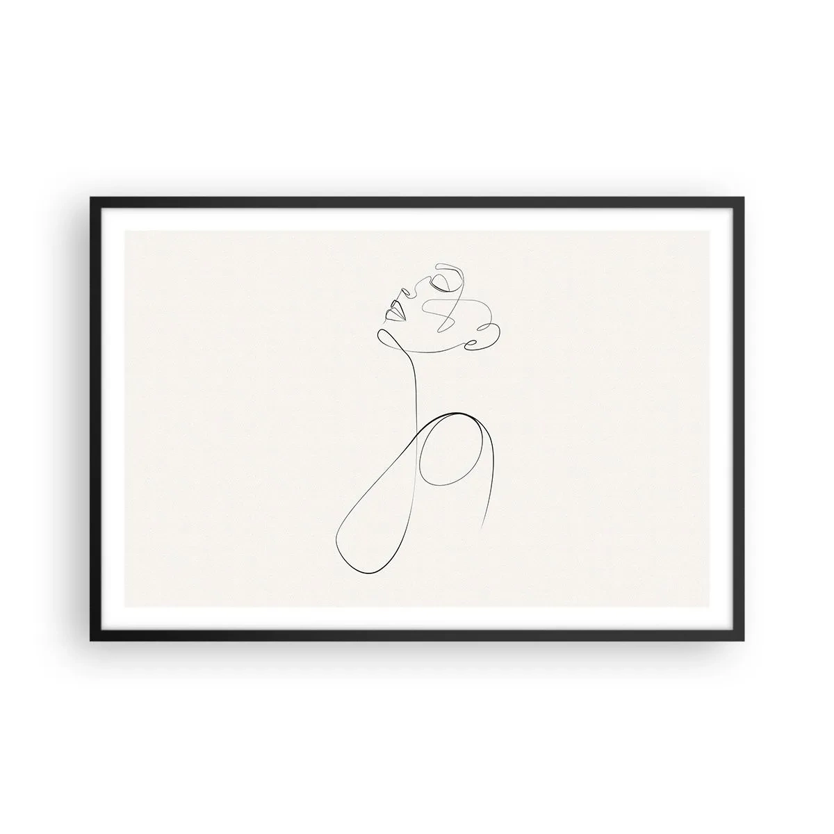 Pôster com moldura preta - Enrolada em sonhos - 91x61 cm