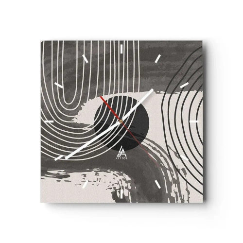 Relógio de parede - Relógio em vidro - O oval vence - 30x30 cm