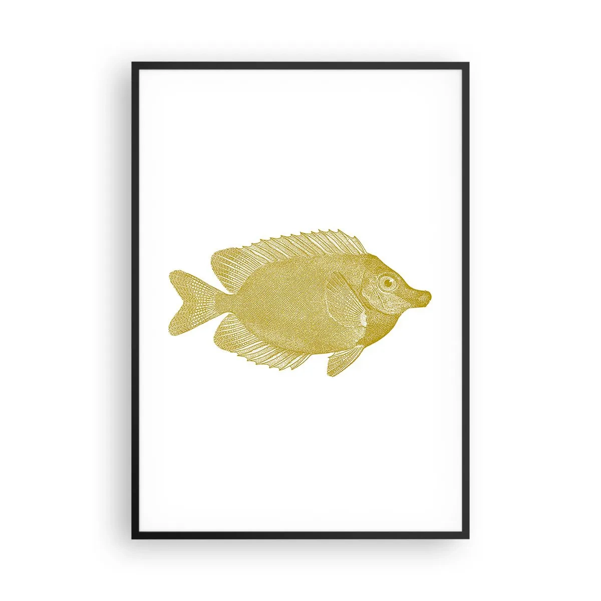 Pôster com moldura preta - Peixe e pronto - 70x100 cm