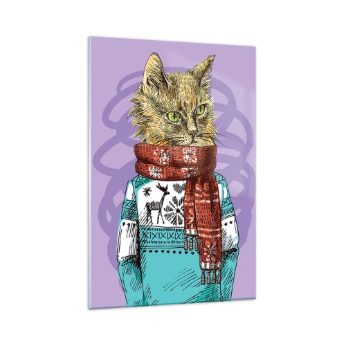 Quadro em vidro - Gato não só de botas - 80x120 cm