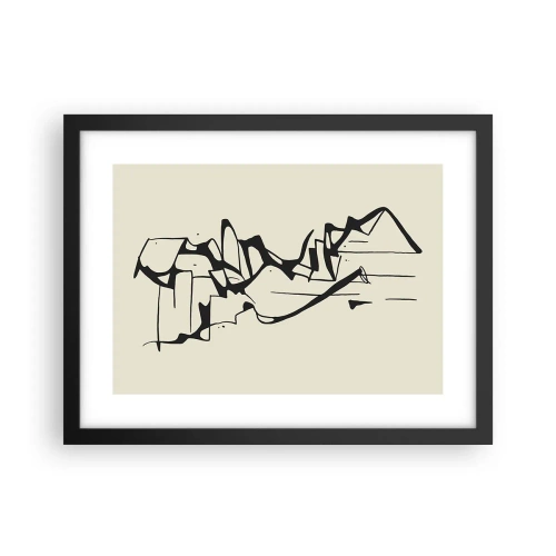 Pôster com moldura preta - Talvez uma paisagem - 40x30 cm
