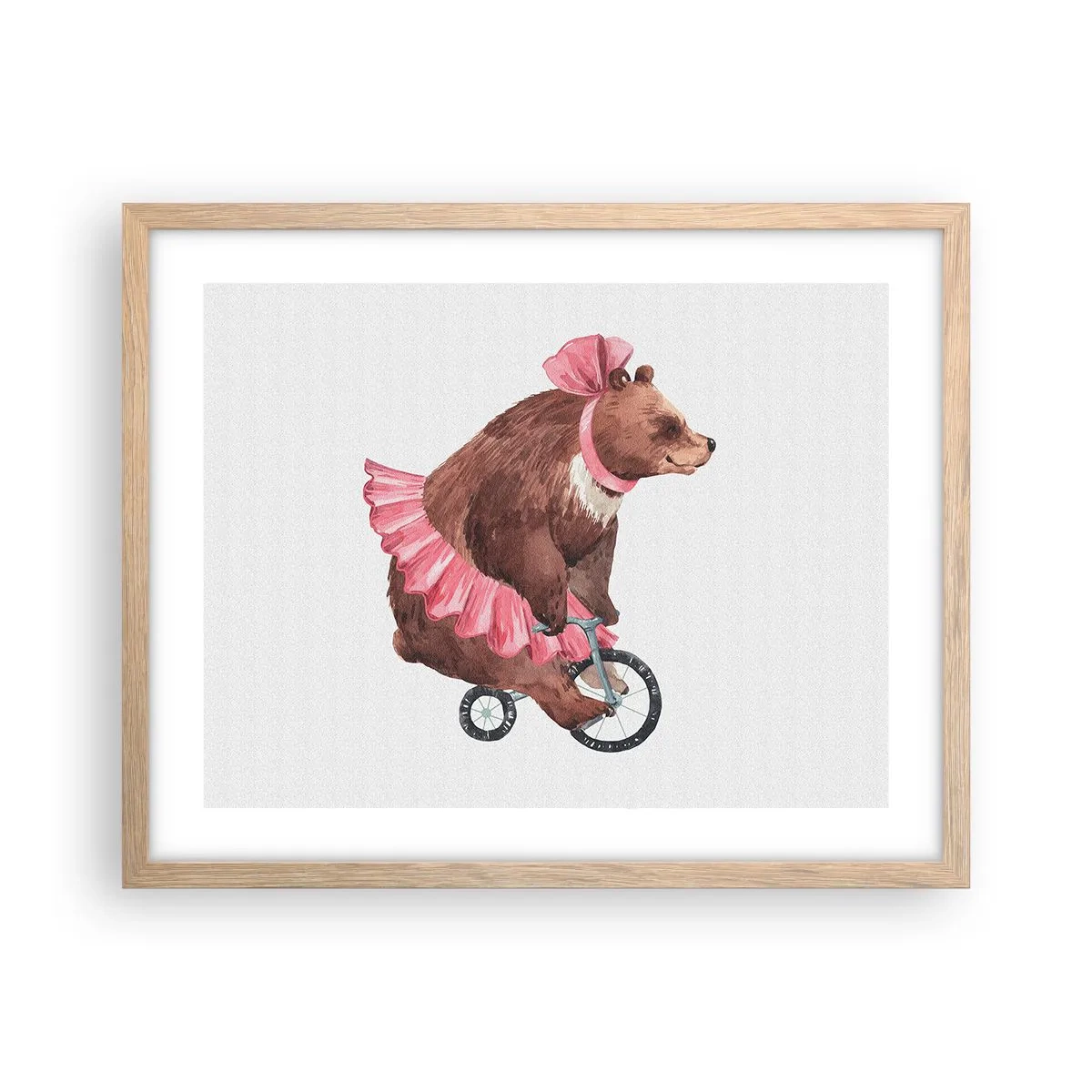 Pôster com moldura de carvalho claro - Que circo! - 50x40 cm