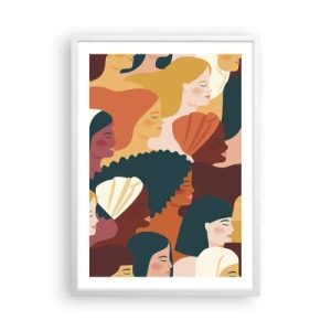 Pôster em moldura branca - Apenas feminilidade - 50x70 cm