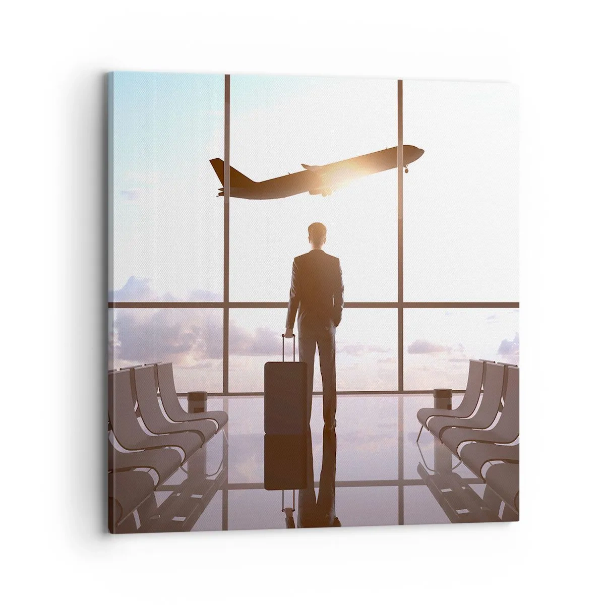 Quadro em tela - Tem tempo, desacelere - 70x70 cm