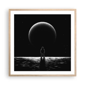 Pôster com moldura de carvalho claro - Cara a cara - 60x60 cm
