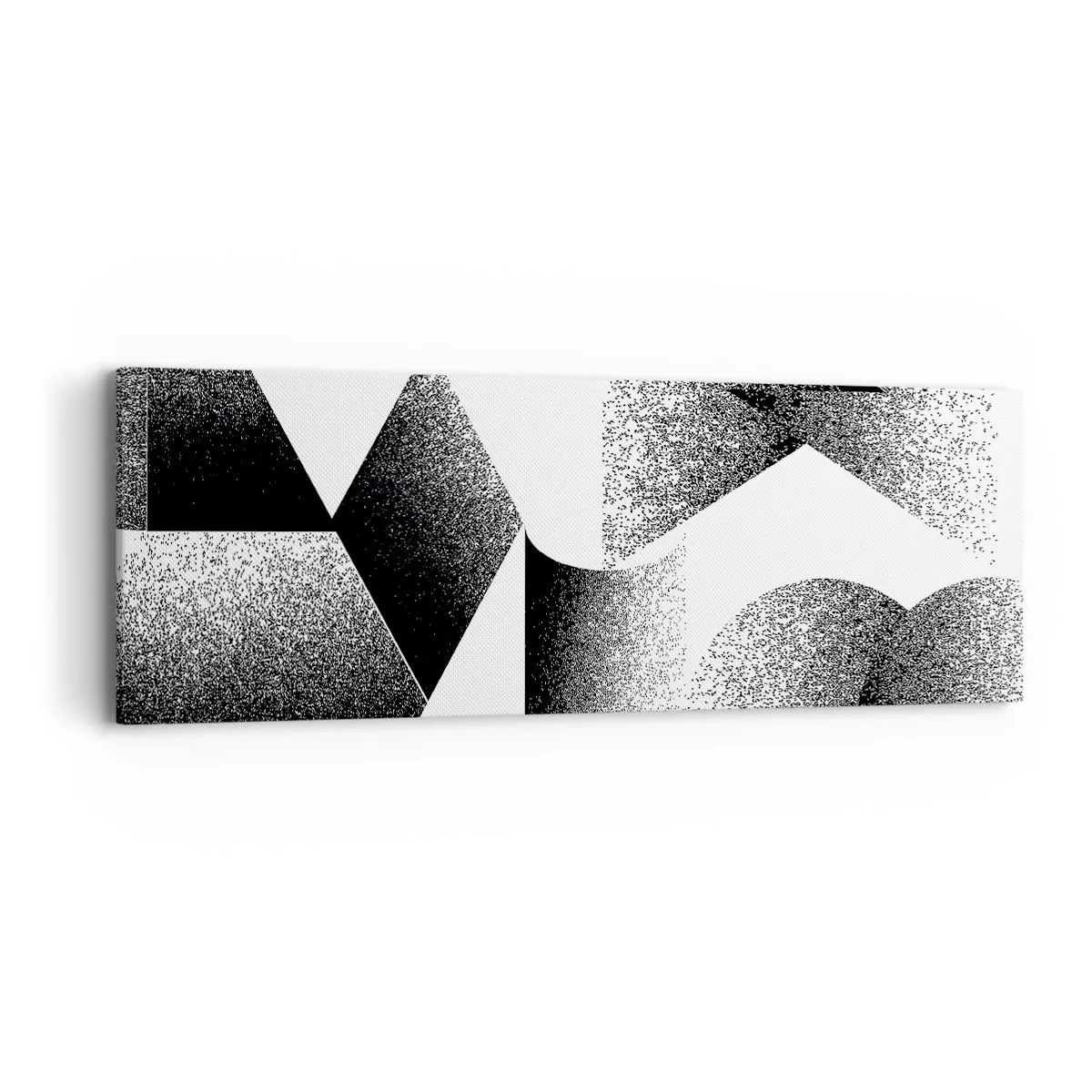 Quadro em tela - Ângulos e ovais - 90x30 cm