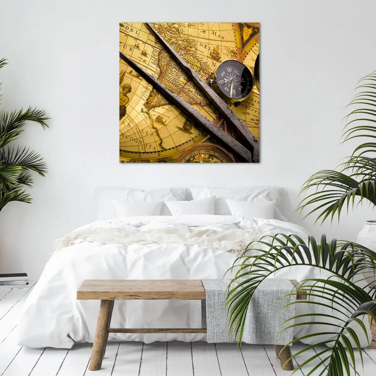 Quadro em tela - Onde estão esses tesouros? - 50x50 cm