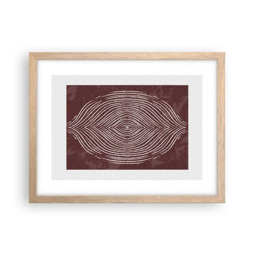 Pôster com moldura de carvalho claro - O espaço fala - 40x30 cm