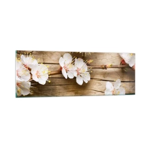 Quadro em vidro - E a primavera chegou - 90x30 cm