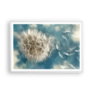 Pôster em moldura branca - Respiração de um anjo - 100x70 cm