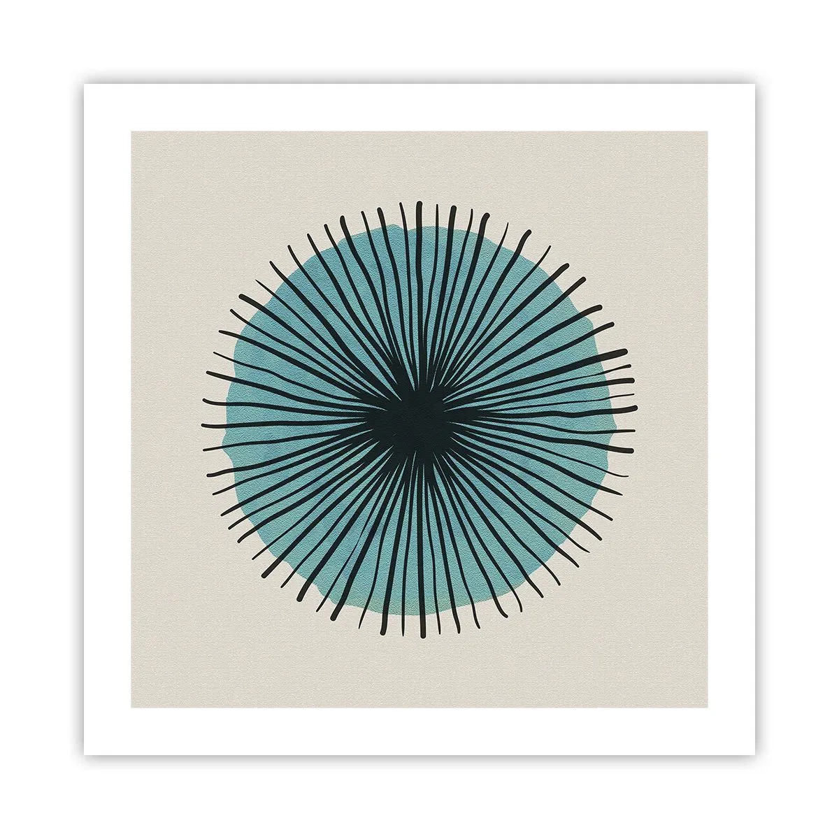 Pôster - Radiante sobre o azul - 50x50 cm