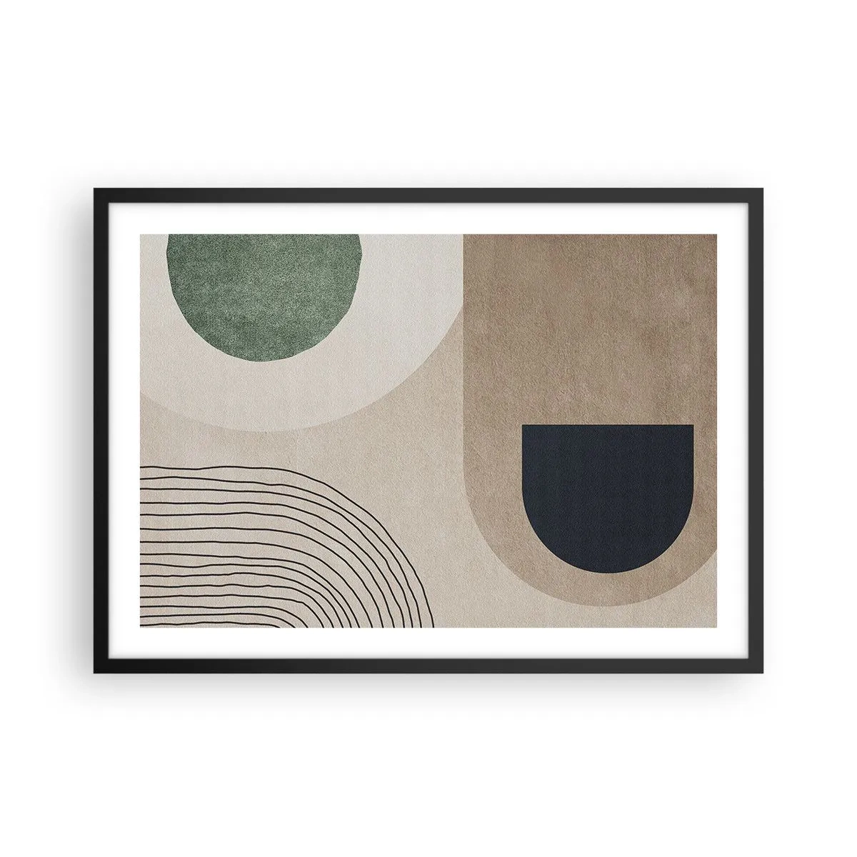 Pôster com moldura preta - A gentileza do oval - 70x50 cm