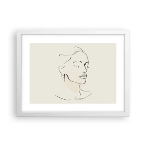 Pôster em moldura branca - Uma certa linha - 40x30 cm