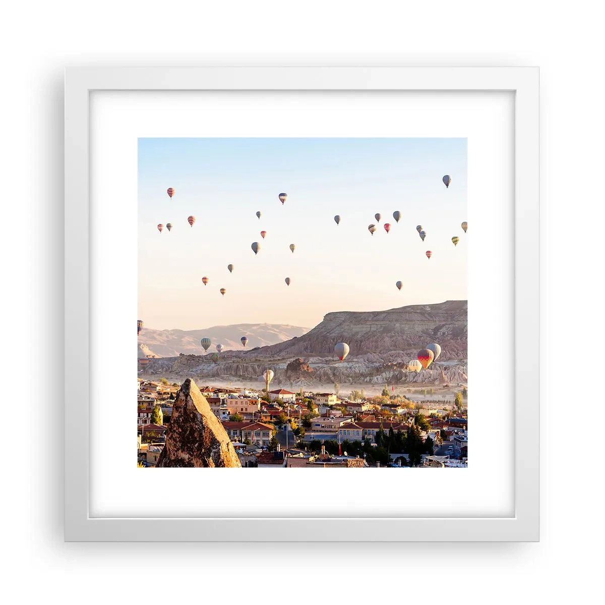 Pôster em moldura branca - Como navios no céu - 30x30 cm