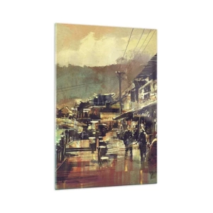 Quadro em vidro - A vida como uma riqueza cinzenta - 70x100 cm